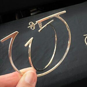 Ferragamo Large Gold Hoop Earrings (Gold Plated)